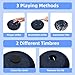 Rain drum for outside, 3 inches 6 Notes Steel Tongue Musical Instrument Drum Rain Chime for garden instrumental,chakra drum kit with music book(Navy Blue)