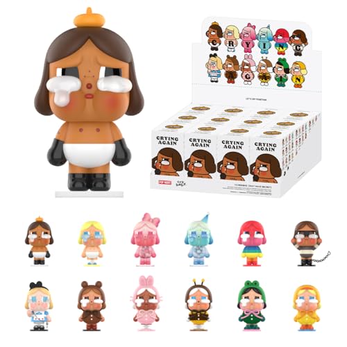 POP MART CRYBABY Crying Again Series Figures Whole Set 2.5 inches Action Figure Chic Art Toy Articulated Character Premium Design Gifts for Women Fan-Favorite Collectible