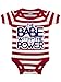 Produktbild Babystrampler The Babe With The Power Roter u. Weißer Streifen
