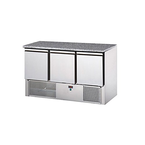 D.o.m. – Saladette refrigerata 3 puertas, tablero de granito