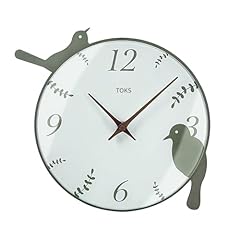 Lily's Home Wall Clock with Bird Design, Whisper Quiet, Modern 13 . 7 Inch Battery Operated Wall