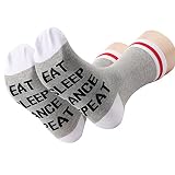 PXTIDY 2 Pairs Dance Socks For Women Dancers Eat Sleep Dance Repeat Gift Socks Dancer Team Teacher...