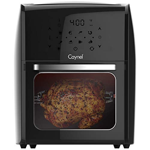 Caynel 12.5 Quart Digital Air Fryer with Rotisserie, Dehydrator, Convection Oven, 8 Presets