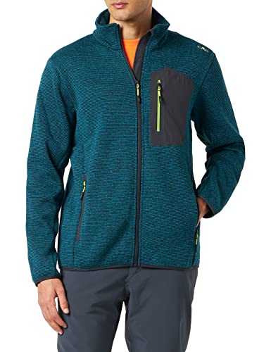 CMP - Giacca in Knit-Tech da Uomo, Deep Lake-Nero, 54