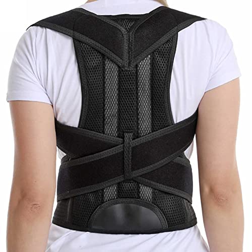 Cinturón de Soporte para la Espalda Corrector de Postura para Hombres y Mujeres Correa Ajustable para la Espalda Correa de Malla Transpirable Alivio del Dolor de Espalda