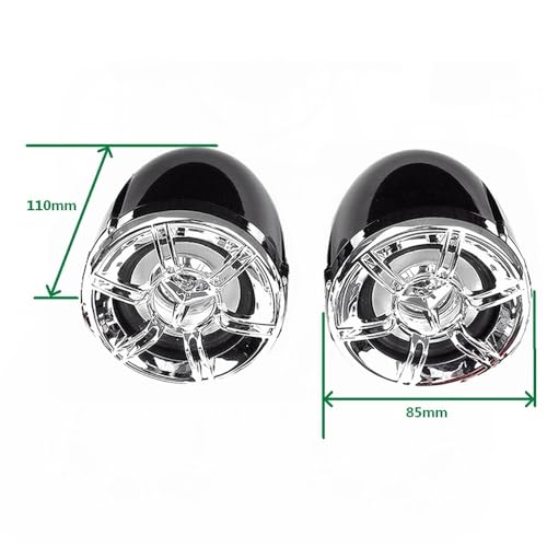 Haut-parleur audio de moto 12V étanche avec chargeur intégré et télécommande