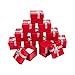 Produktbild NBEADS 120 Karton Schmuck Geschenke Boxen mit Schleife und Schwamm Pad Für Ringe und Anhänger Verpackung Box, Rot, 5,1×5,1×3,7 cm