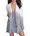 Barefoot Dreams Women's Bamboo Lite Calypso Wrap (Ombre Pearl/Pewter, Small / Medium)