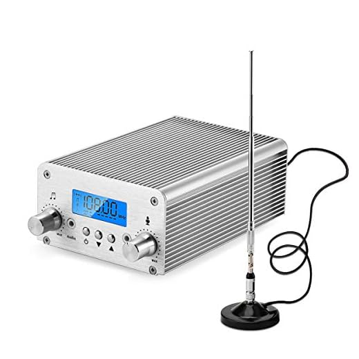 15W FM Transmitter,Fm Transmitter for Church,Fm Broadcast Transmitter, 87~108MHz FM Radio Transmitter High-Fidelity Audio FM Transmitter, Transmission Distance of 1000M in The Open Place
