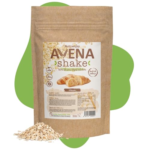 NutriEnjoy - Avena Shake 1Kg | Copos de Avena Integral Molidos en Fino Polvo | Harina de Avena Sabores | Avena en Polvo | Harina de Avena Integral | Avena Instantánea Sabores Deliciosos (Cruasan)