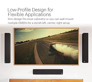 Definitive Technology Dymension DM20 Slim Center Channel Speaker, 5-Driver Array - (4) 4" Midrange Woofers & (1) 1" Tweeter, for Dymension Series Home Speakers, Immersive Home Theater Audio, Black