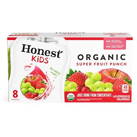Honest Kids, Organic Super Fruit Punch, 6.75 Fl Oz Pouches, 8 Pack Cover