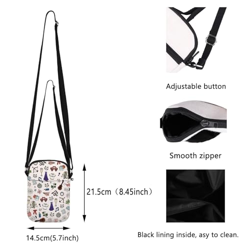 TOBGBE Album Ideas Inspired Crossbody Bag Singer Fan With Zipper Canvas Bag Singer Song Merchandise Singer Musical Gift2