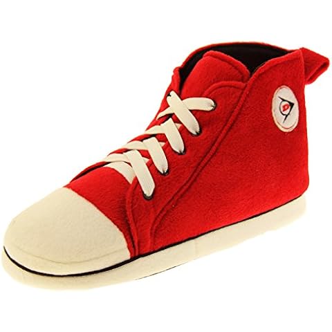 Dunlop Mens High Top Sneaker Trainer Boot Slippers Red Size UK 12-13 (XL) Cover
