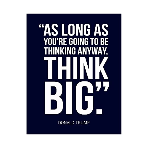 AMERICAN LUXURY GIFTS Donald Trump 'Think Big' Quote - Inspirational Patriotic Wall Art for Man Cave...
