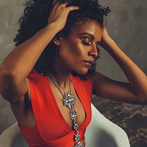 Nabroj Gold Body Chains Plus Size Body Chest Chain Jewelry For Women Sexy Iridescent Rhinestone Costume Jewelry Valentines Day Gifts-Stl01 Crystal #TOP3