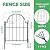 Blingluck Garden Fence, 22 in(H) x 130 in(L) Arched Rustproof Metal No Dig Fence Garden Fence Border, Ground Stake Animal Barrier Fence for Rabbit Dog, Outdoor Decor for Yard & Patio