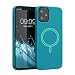 Produktbild kwmobile Handyhülle kompatibel mit Apple iPhone 12 Mini - Hülle magnetisch Silikon Case - Cover gummiert Petrol matt