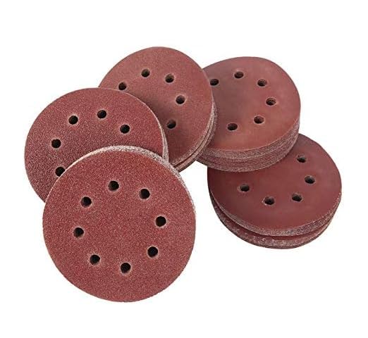 Haogo 50Pcs Sanding Discs,125mm 8 Holes Hook and Loop Sander Pads for Random Orbital Sander(240 Grits) - Image 2