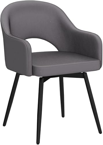 Miniatura 5 de DUOMAY Juego de 2 sillas giratorias de comedor, sillas laterales tapizadas de terciopelo, silla moderna para invitados, oficina en casa, silla de