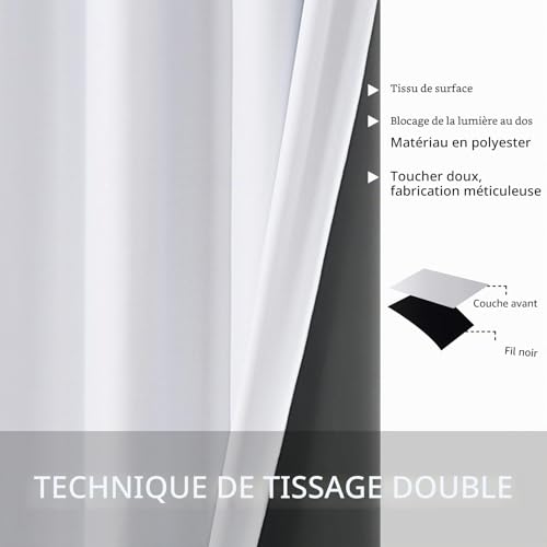 Rideaux isolant anti froid anti chaud MRTREES 140x200 cm opaque de qualité