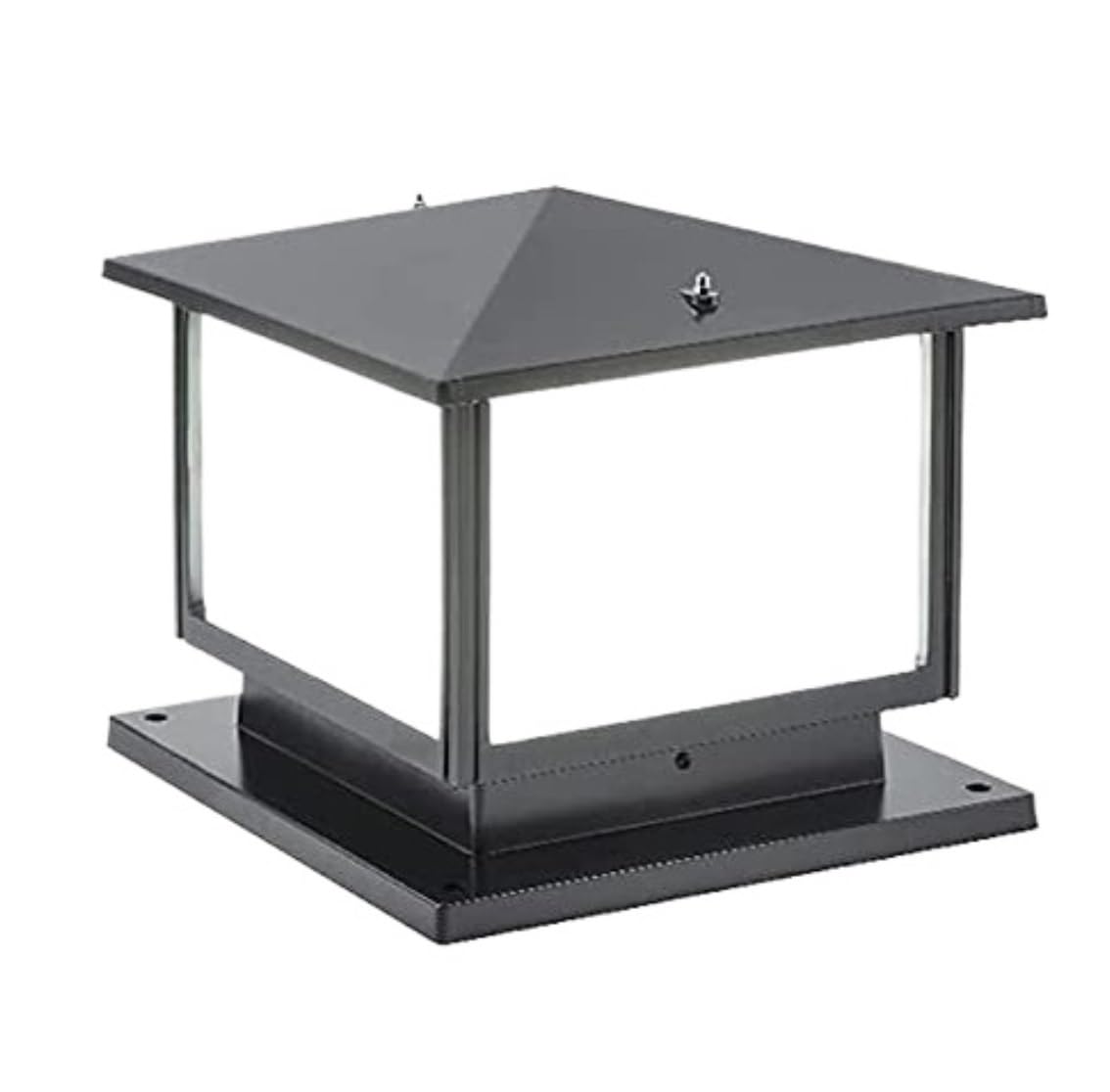 Luz de Poste Exterior Moderno, Lámpara De Columna Cuadrada Para Exteriores, De Aluminio Y Acrílico, Para Patio, Jardín, Villa, E27, Resistente Al Agua, Para Vallas Luz de Trayectoria Exteriores(25*22c