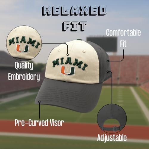 Gorra ajustable Miami Hurricanes bordada miniatura 4