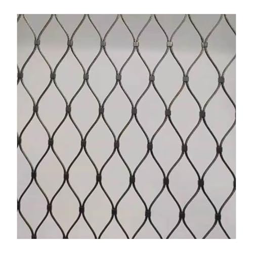 YPIOUREN 304ステンレス鋼ワイヤーロープネット、庭の遊び場の保護ネット、落下防止安全メッシュ、バルコニーの階段の安全保護ネット、バルコニーの階段のガードレールフェンスガーデン用(25*2.3m/82.1*7.5ft)