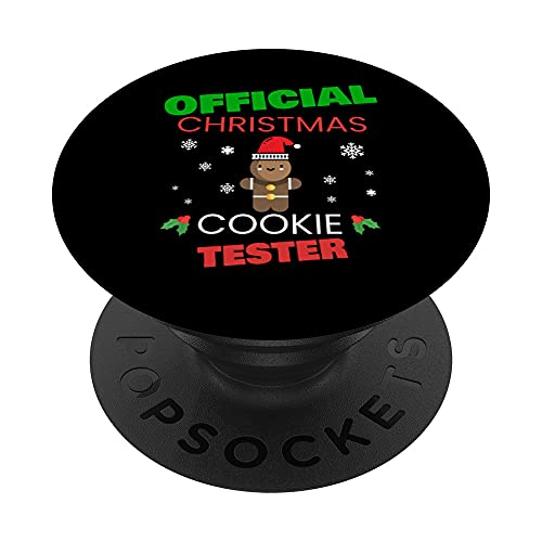 Official Christmas Cookie Tester Xmas Baker Baking Holiday PopSockets Swappable PopGrip