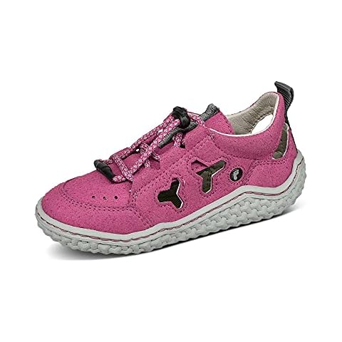 RICOSTA Jungen Schnürhalbschuhe Barefoot Jamie Halbschuh Synthetik Kinderschuhe Uni barfuß-Barefoot grau Synthetik lederfrei Cover