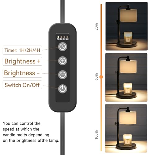 NITOWOLF Candle Warmer Lamp with Timer & Adjustable Height - Image 3