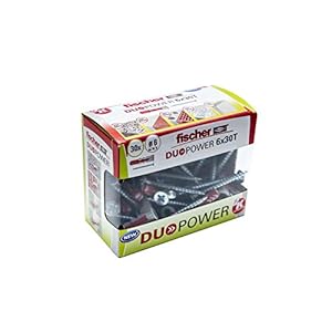 Fischer – DuoPower 6×30 T Plug (Box of 30 Plugs + 30 Screws), 536390