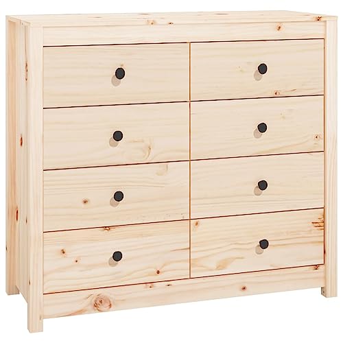 vidaXL Armario Auxiliar Mueble Aparador Cajones Cómoda Almacenamiento Sala de Estar Salón Baño Entrada Cocina de Madera Maciza de Pino