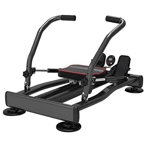 FFitness FLMD412N Hydraulic Cardio Total Body Trainer Crunch Professional Home Gym Rowing Machine - Black, One Size Cover
