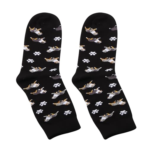 Image of G2TUP 2 Pair Aussie Lover Australian Shepherd Socks - Mom & Dog Owner Gift (Cotton, Aussie Shepherd 2p)