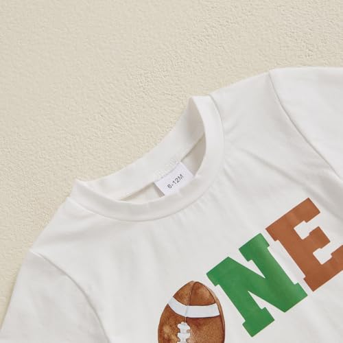 Pudcoco Toddler Baby Boys First Birthday Outfit Summer Football Soccer T-shirt and Shorts Set 1st Birthday Clothes3