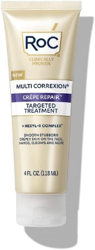 RoC Multi Correxion Crépe Repair, Targeted Treatment for Hands, Elbows, and Body with Shea Butter to Smooth Crepey Skin, 4 Ounces