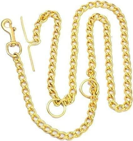 4PAWS Brass Heavy Weight Dog Leash Heavy Duty Dog Chain with Hook Chrome Finished, Gold (Strong) (B0C8D1T9T5) Amazon Price History, Amazon Price Tracker