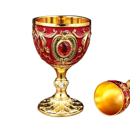 White Wine Glasses | Metal European Stem Flutes | 30ml Small Reusable Red Wine Glasses,for Cocktail Bourbon Crystal Embellished TumTequila Vodka Brandy Drinks Kitchen Bar Party Cenas Holiday Wedding