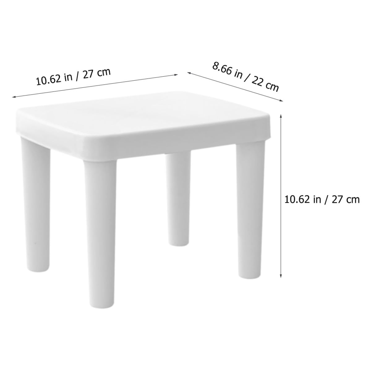 Toyvian Sgabello Antiscivolo per Ragazzi in Plastica Bianca Struttura Triangolare Stabile, Scalino Decorativo per Bagno e Cameretta