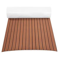 Ejoyous Boot Teakholz, Eva Marine Matte Anti-Rutsch Bodenbelag für Boote, Selbstklebend Boden rutschfest Matte Marine rutschfest Boden Deck Teppich für Yachten Autos 240 x 90 x 0,6 cm