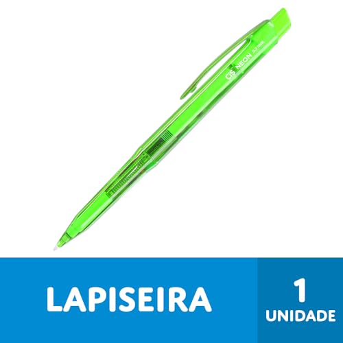 CIS Lapiseira NEON 0,7mm c/borracha no topo - Verde - Blister com 1 unidade + 1 tubo de grafite