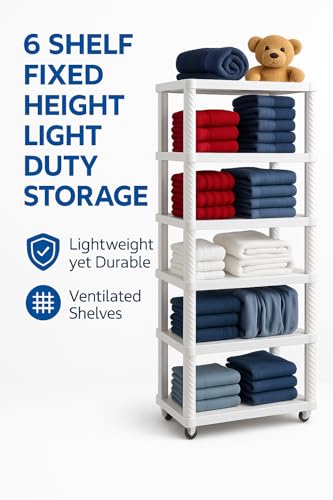 Image of Book Self - Layer Portable Book Shelf, Kids Books Racks for Home Plastic, Bookshelf for Home, Book Shelves, Book Stand, Book Organizer, Book Rack for Study Room /Library /Bedroom (6 Shelf)