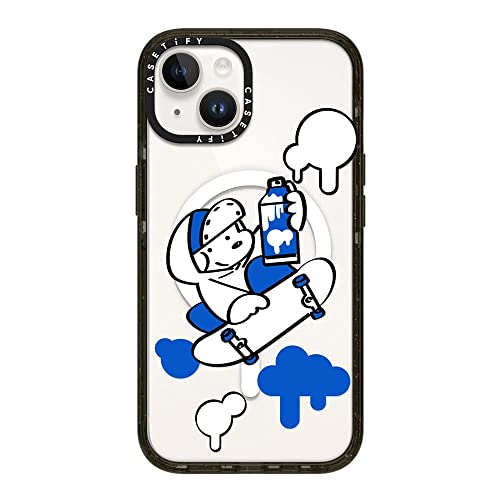 CASETiFY CpNg iPhone 14 P[X [MILKi (4x MIL-STD-810G)/2.5m̗NA/MagSafe ɑΉ] - Skater JOHN -Hello my friend 03 - ObV[ u