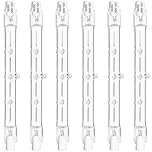Haraqi 6 Pack Dimmable 300W R7s Halogen Bulbs 118mm, 4650lm 2700K Warm White 220-240V Security Light Bulbs J-Type Linear Light Bulbs, for Work Light, Ceiling Lights, Floodlight, Landscape Lighting