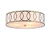 Aubrey 3-Light 15.5" Metal LED Flush Mount, Brass, Modern, 3 Lights + Bulbs