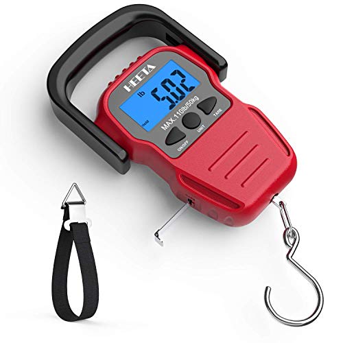 HEETA Waterproof Dry Bag Roll Top Lightweight Dry Storage Bag Backpack for Kayaking & Camping Bundle with Fishing Scale Digital Portable Hanging Scale Luggage Scale with Measuring Tape