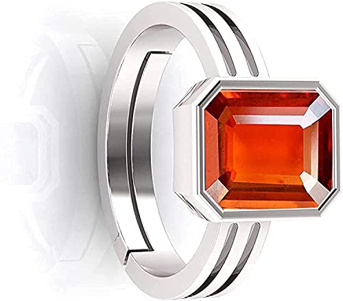 Bague grenat hessonite ajustable, le cadeau astrologique idéal pour homme