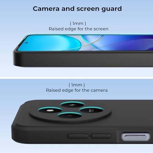 Image of A rtistque Back Cover Case for Poco C75 5G / M7 5G / Redmi A4 5G / Redmi 14c 5G with Camera Protection | Shockproof TPU|Stylish Protective Design|Slim Fit|Ultra Matte| Back Cover - Black