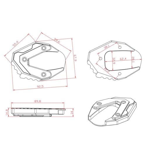 Extension de béquille Gixxer 250 plaque pour stationner sur herbe et bitume chaud - 2